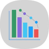 Decrease Flat Curve Icon vector