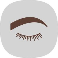 Eyebrow Flat Curve Icon vector