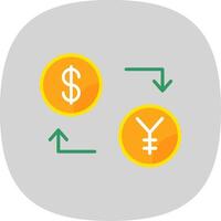 Exchange Flat Curve Icon vector