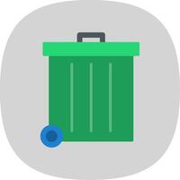 Refuse Flat Curve Icon vector