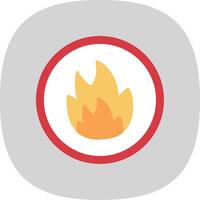 Fire Flat Curve Icon vector