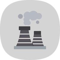 Air Pollution Flat Curve Icon vector