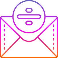 Divide Line Gradient Icon vector