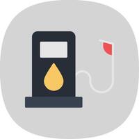 Oil Flat Curve Icon vector