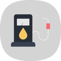 Gas Pump Flat Curve Icon vector