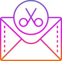 Scissor Line Gradient Icon vector