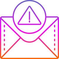 Alert Line Gradient Icon vector