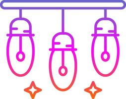 Lights Line Gradient Icon vector