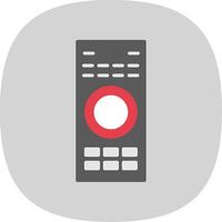 Remote Flat Curve Icon vector