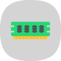 Ram Flat Curve Icon vector
