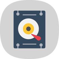 Hard Disk Flat Curve Icon vector