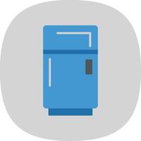 Fridge Flat Curve Icon vector