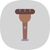 Wooden Leg Flat Curve Icon vector