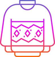 Sweater Line Gradient Icon vector