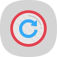 Reload Flat Curve Icon vector