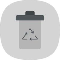 Garbage Flat Curve Icon vector