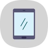 Smartphone Flat Curve Icon vector