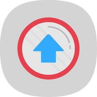 Upload Flat Curve Icon vector