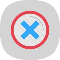 Cancel Flat Curve Icon vector