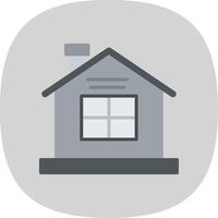 House Flat Curve Icon vector