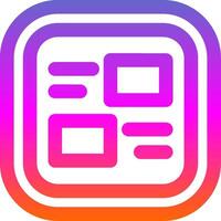 Layout Line Gradient Icon vector