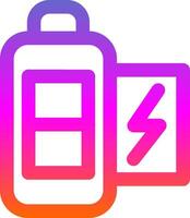 Battery half Line Gradient Icon vector