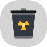 Toxic Waste Flat Curve Icon vector