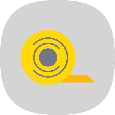 Duct Tape Flat Curve Icon