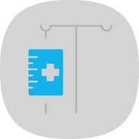 Medical Drip Flat Curve Icon vector