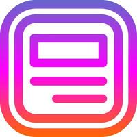Layout Line Gradient Icon vector