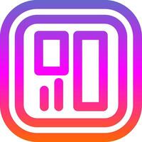 Layout Line Gradient Icon vector