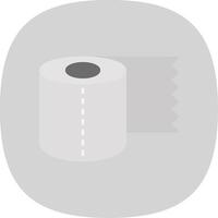 Toilet Paper Flat Curve Icon vector