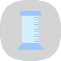 Graduated Cylinder Flat Curve Icon vector