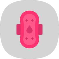 Sanitary Towel Flat Curve Icon vector