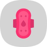 Sanitary Towel Flat Curve Icon vector