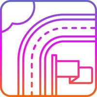 Destination Line Gradient Icon vector
