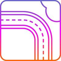 Highway Line Gradient Icon vector