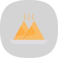 Samosa Flat Curve Icon vector