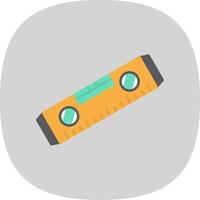 Level Tool Flat Curve Icon vector