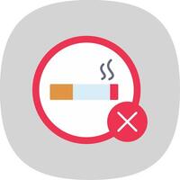 No Smoking Flat Curve Icon vector