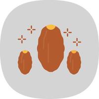 Dates Flat Curve Icon vector