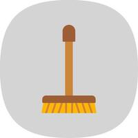 Mop Flat Curve Icon vector