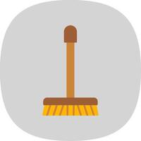 Mop Flat Curve Icon vector