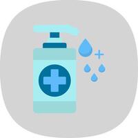 Hand Sanitizer Flat Curve Icon vector