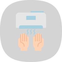 Hand Dryer Flat Curve Icon vector