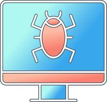 icono de vector de virus informático