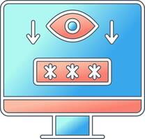 Computer Spyware Vector Icon