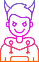 Demon Line Gradient Icon vector