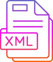 Xml Line Gradient Icon vector