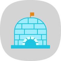 Igloo Flat Curve Icon vector